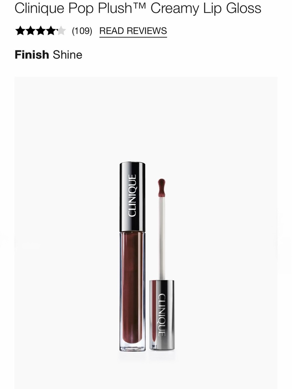 Clinique Pop Plush Creamy Lip Gloss — Black Honey